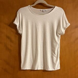 Green Envelope Striped Short Sleeve Top sz small